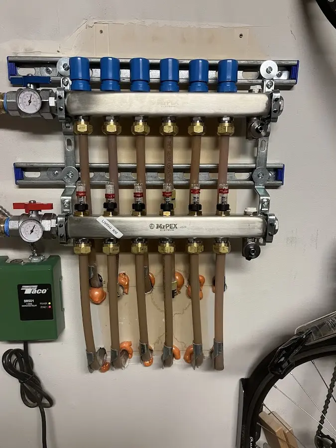 Plumber performing Gas Leak Detection at a residential property in Bay City